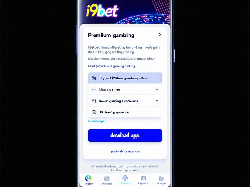 Giao diện trang chủ i9bet trên trình duyệt di động, với nút hoặc biểu tượng 'Tải Ứng Dụng' nổi bật