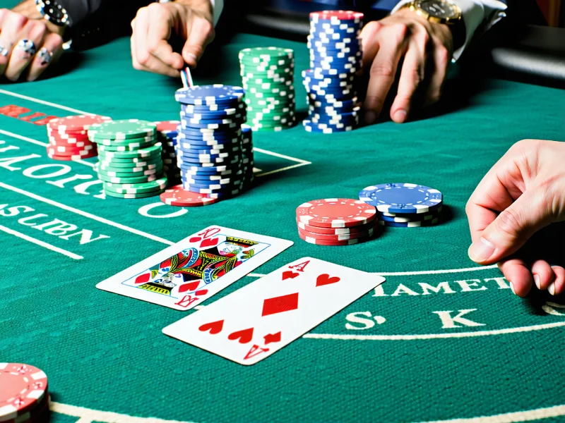 Hình ảnh bàn Poker với các lá bài, chip và người chơi đang tập trung tại i9bet
