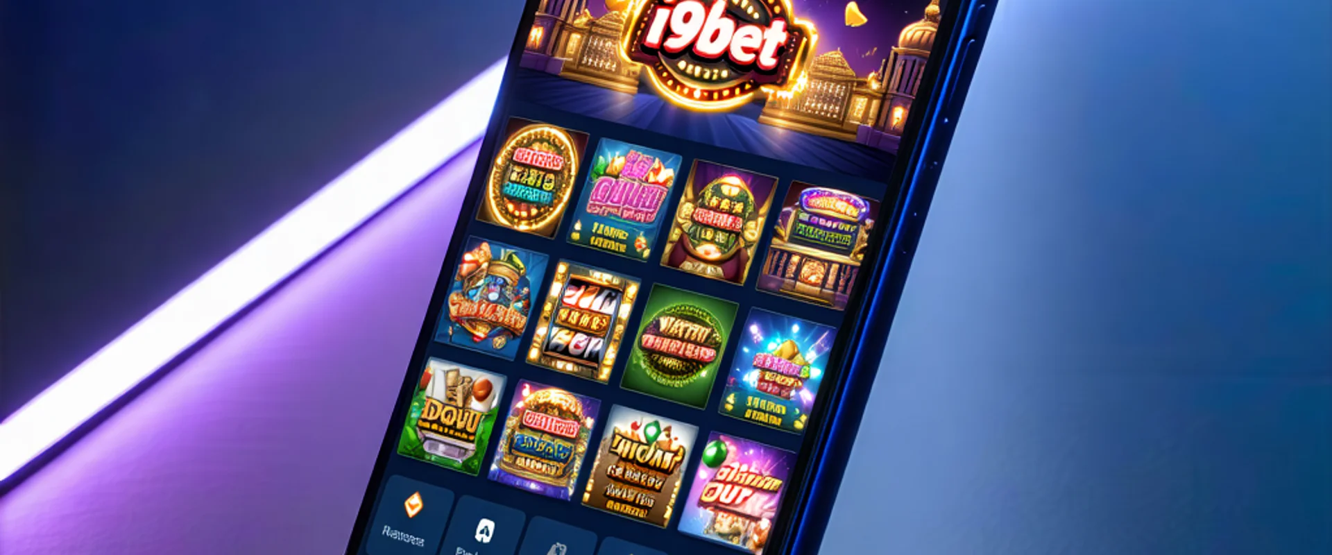 Giao diện ứng dụng i9bet trên điện thoại Android, thể hiện trải nghiệm cá cược mượt mà tại nhà cái uy tín i9bet