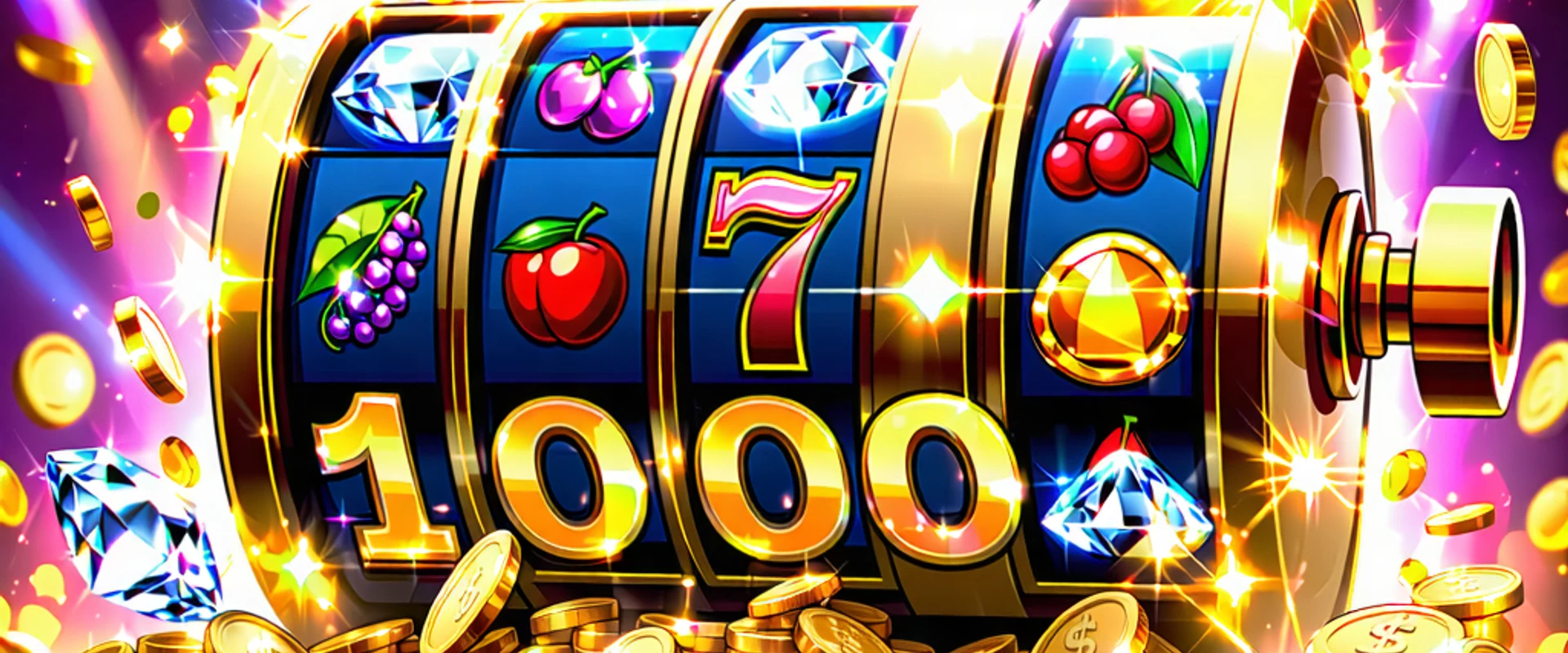 Hình ảnh tổng quan về máy đánh bạc và các biểu tượng độc đắc tại i9bet