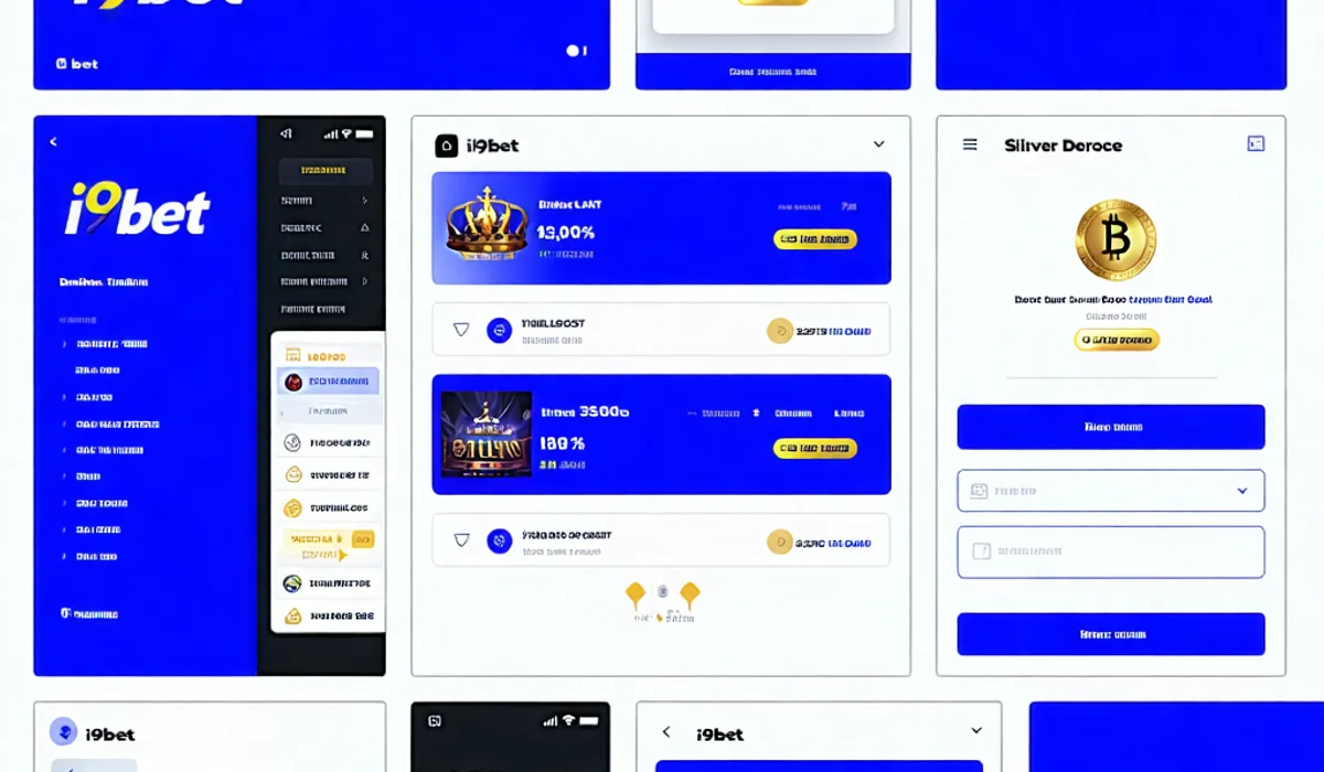 Giao diện người dùng hiện đại và an toàn của i9bet, thể hiện các tính năng nổi bật như đa dạng trò chơi, hỗ trợ khách hàng và các chứng nhận bảo mật, nhấn mạnh i9bet là nhà cái uy tín