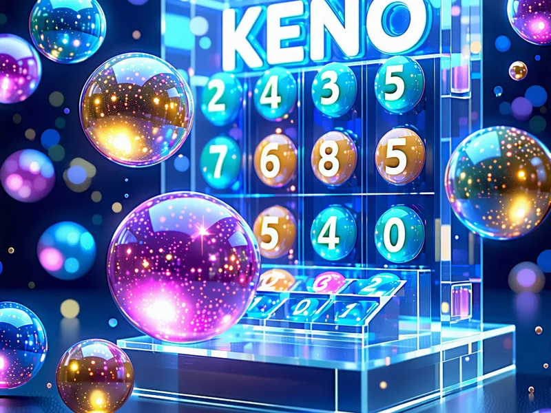 Hình ảnh minh họa trò chơi Keno tại i9bet, với bảng chọn số và các quả bóng Keno, thể hiện lối chơi đơn giản nhưng đầy chiến thuật.