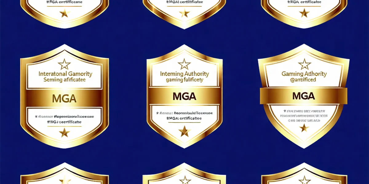 Biểu tượng chứng nhận bảo mật và giấy phép của i9bet, nhấn mạnh đây là nhà cái uy tín