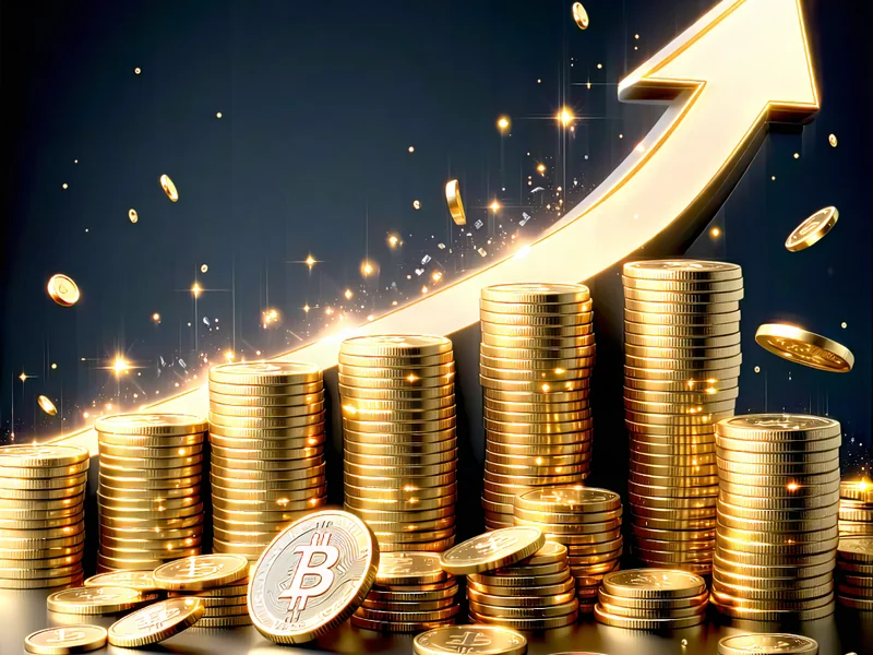 Hình ảnh đồ họa biểu thị tiền thưởng nạp tiền hàng ngày/tuần tại i9bet41, với các đồng xu vàng xếp chồng lên nhau và mũi tên đi lên