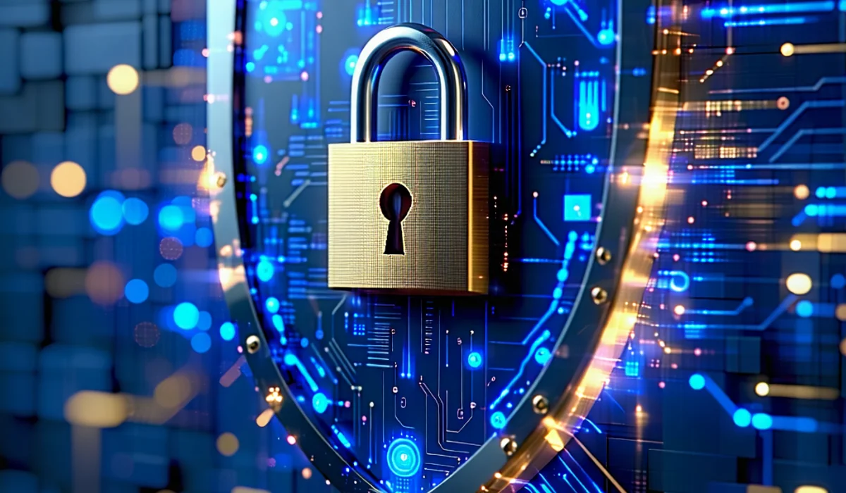 Hình ảnh minh họa các tính năng bảo mật của ứng dụng i9bet, bao gồm mã hóa dữ liệu và xác thực hai yếu tố, nhấn mạnh cam kết của i9bet là một nhà cái uy tín.