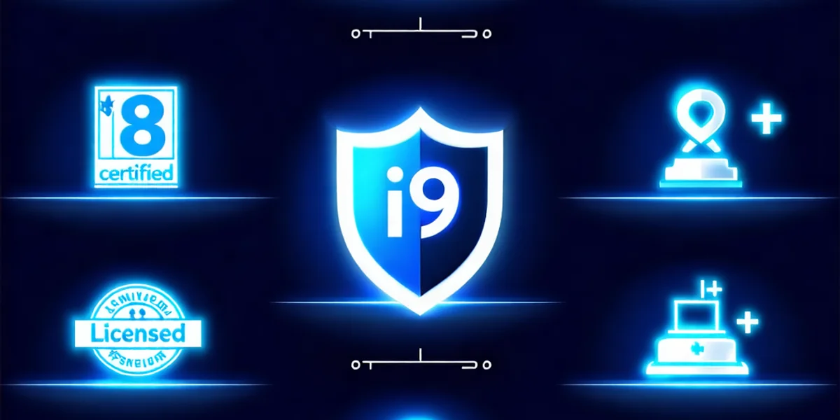 Biểu tượng bảo mật và giấy phép chứng nhận của nhà cái uy tín i9bet
