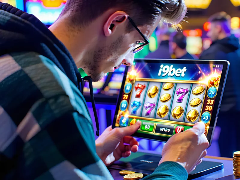 Người chơi trải nghiệm máy đánh bạc i9bet trên điện thoại di động