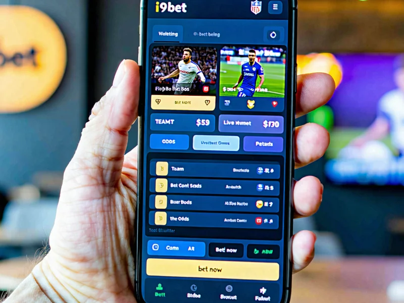 Giao diện ứng dụng di động i9bet trên điện thoại thông minh, thể hiện sự tiện lợi, mượt mà và khả năng tương thích cao trên mọi thiết bị